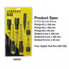 Stanley Cushion Grip 2 Screwdriver Set 92002